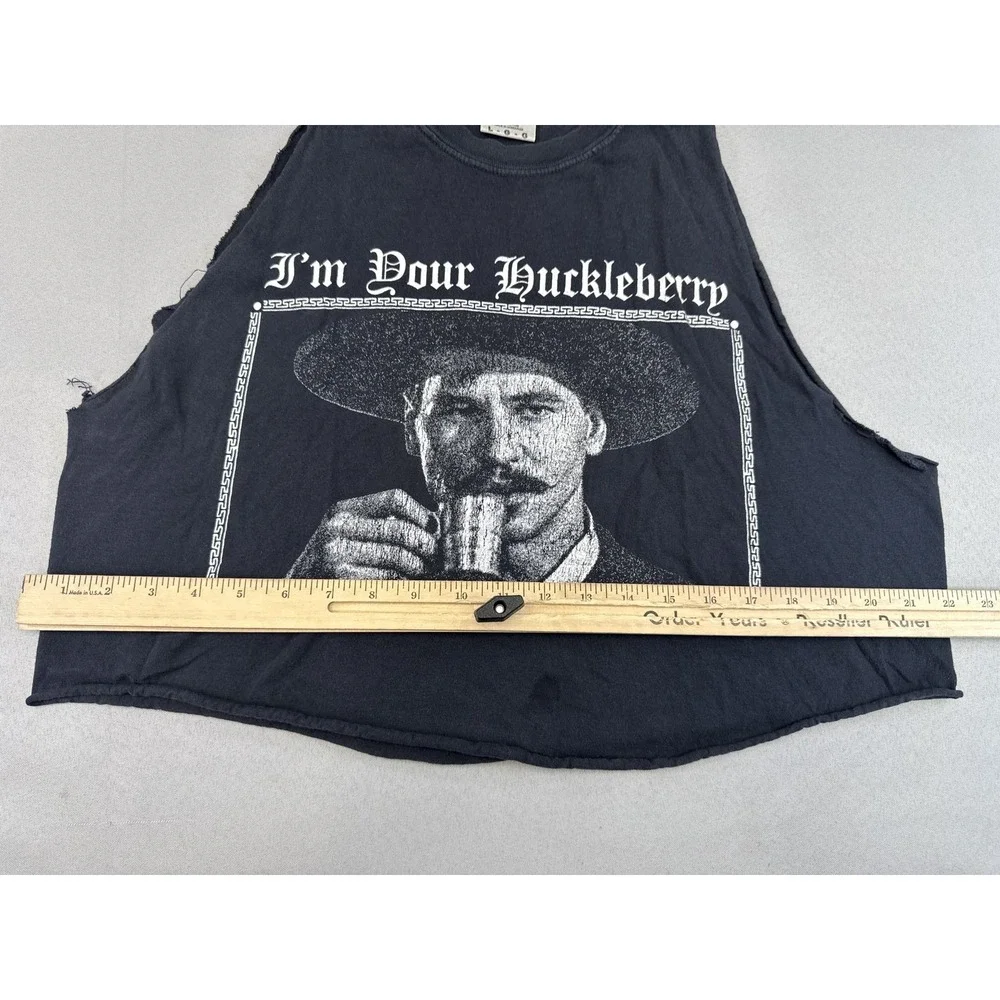 COMFORT COLORS Doc Holliday Western Tee L Black 100% Cotton Sleeveless